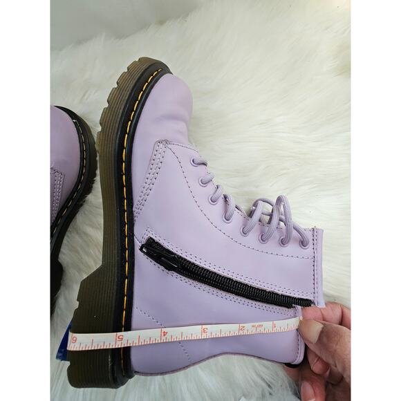 Dr. Martens Girls Zavalaj Combat  Shoes Boots, Ankle Purple size 4 - Picture 4 of 7